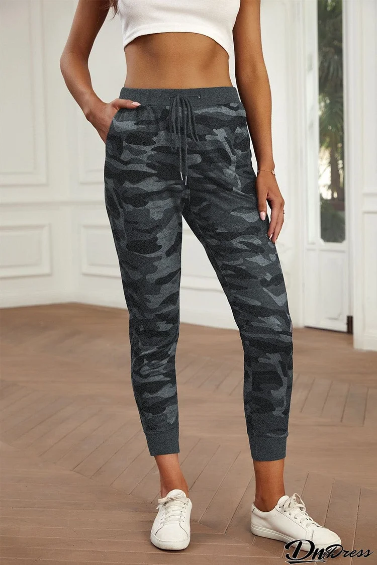 Camouflage Drawstring Joggers