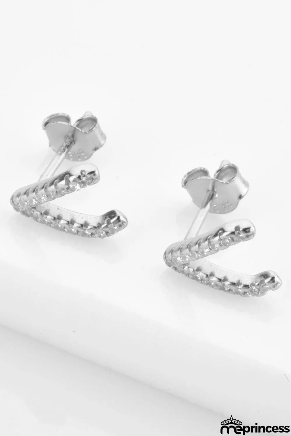 Zircon Letter V Stud Earrings
