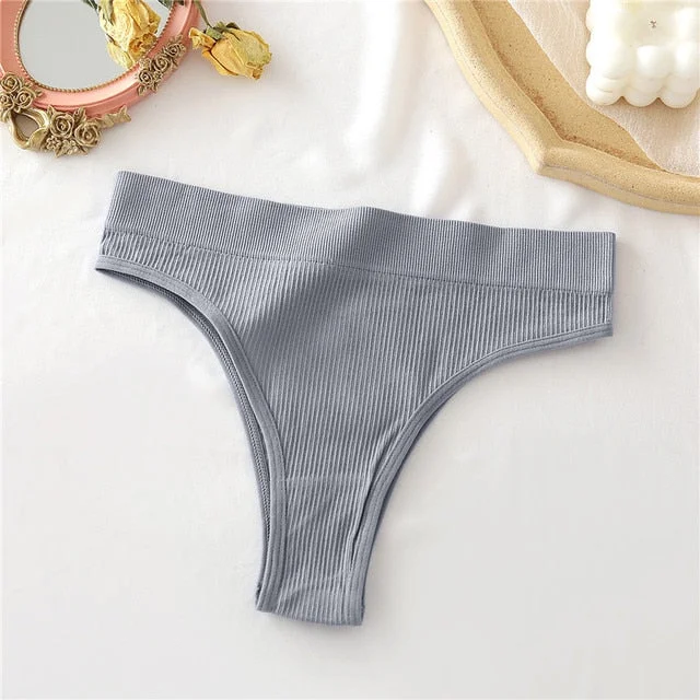 New Seamless Women's Panties High Waisted Thongs Woman Comfortable Briefs S-XL Sexy Underpants For Women 9 Colors