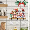 DIY Christmas Bear Diamond Painting Wooden Hanging Hooks
