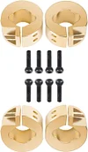 AMK 4Pcs TRX4M Brass Weight Heavy Duty Rear Axle Counterweight for 1/18 RC Crawler LCG Upgrades (4Pcs)