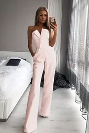 Women jumpsuit bridal wedding bridesmaid offers prom Womens formal corset top wide leg pants palazzo