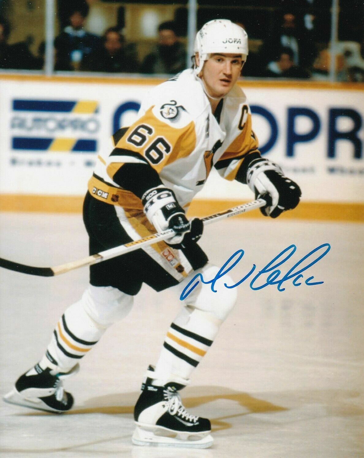 Mario Lemieux Autographed Signed 8x10 Photo Poster painting ( Penguins HOF ) REPRINT