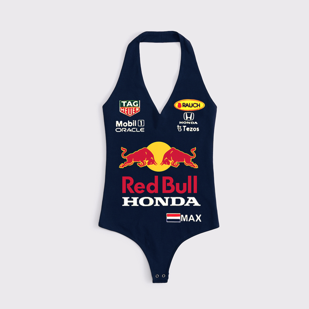 Women's Racing Style Halterneck Sleeveless Jumpsuit / TECHWEAR CLUB / Techwear