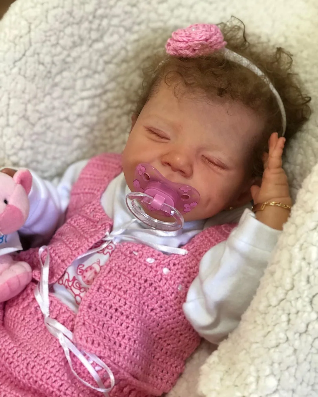 15'' Rosalee Realistic Baby Girl Doll with “Heartbeat” and Sound