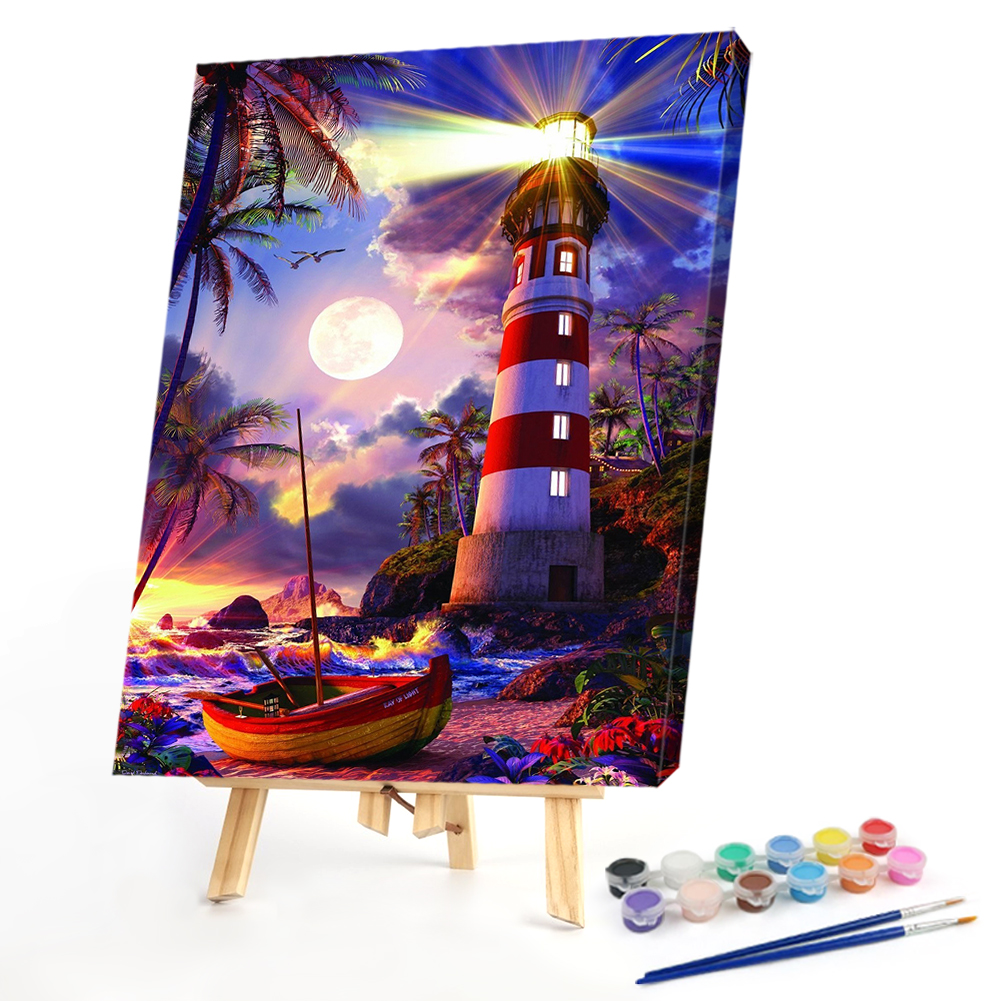 

40*50CM - Paint By Numbers - Lighthouse, 501 Original