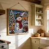 Snow Man 11CT 3 Strands DIY Stamped Cross Stitch Kit for Adults 45x45cm