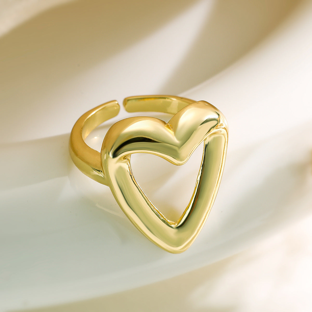 Women Irregular Geometric Copper Electroplating Rings