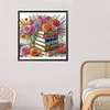 >SALE<5D DIY Partial Special Shaped Drill Diamond Painting Flower Book Decor 40x40cm