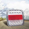 2Pcs 12V 26 LED Stop Tail Light Trailer Rear Reverse Brake Stop Lamp (White)