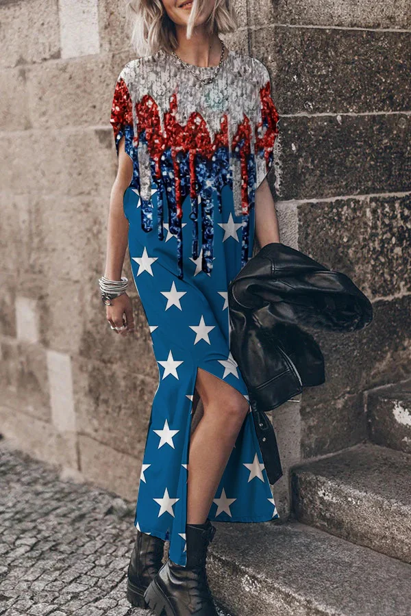Women's Independence Day Print Dress