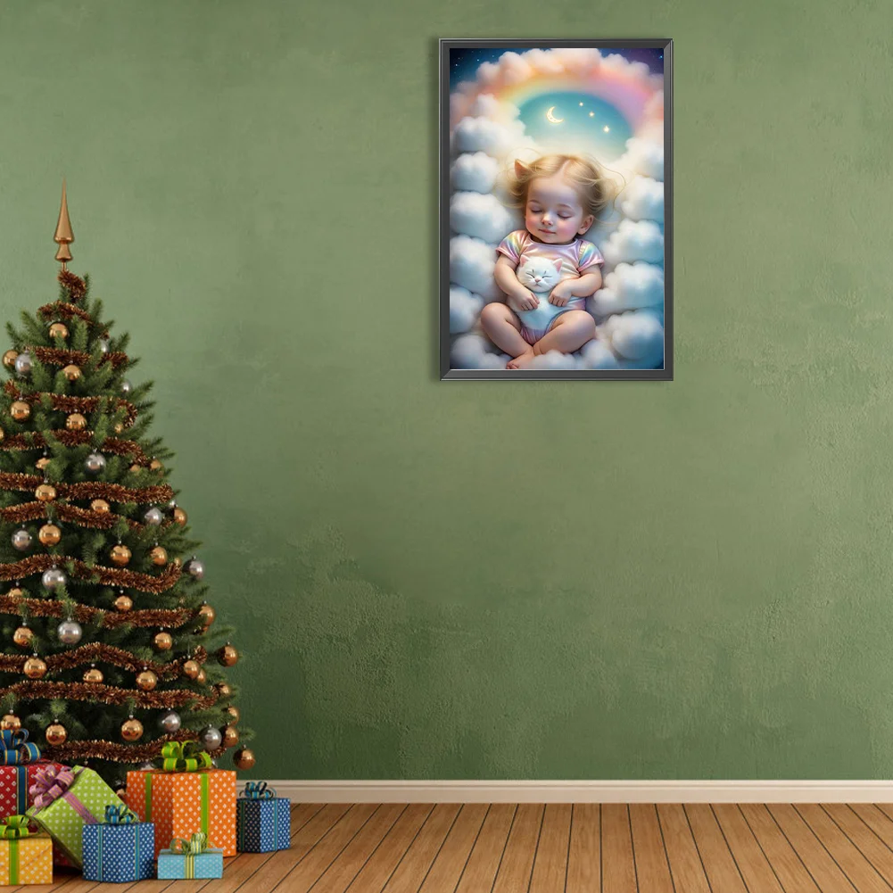 Diamond Painting - Full Round Drill - Angel Baby(Canvas|40*60cm)