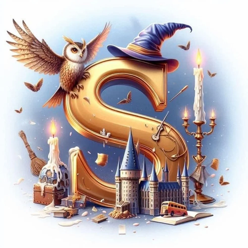 Diamond Painting - Full Square Drill - Harry Potter Letters(Canvas|35*35cm)