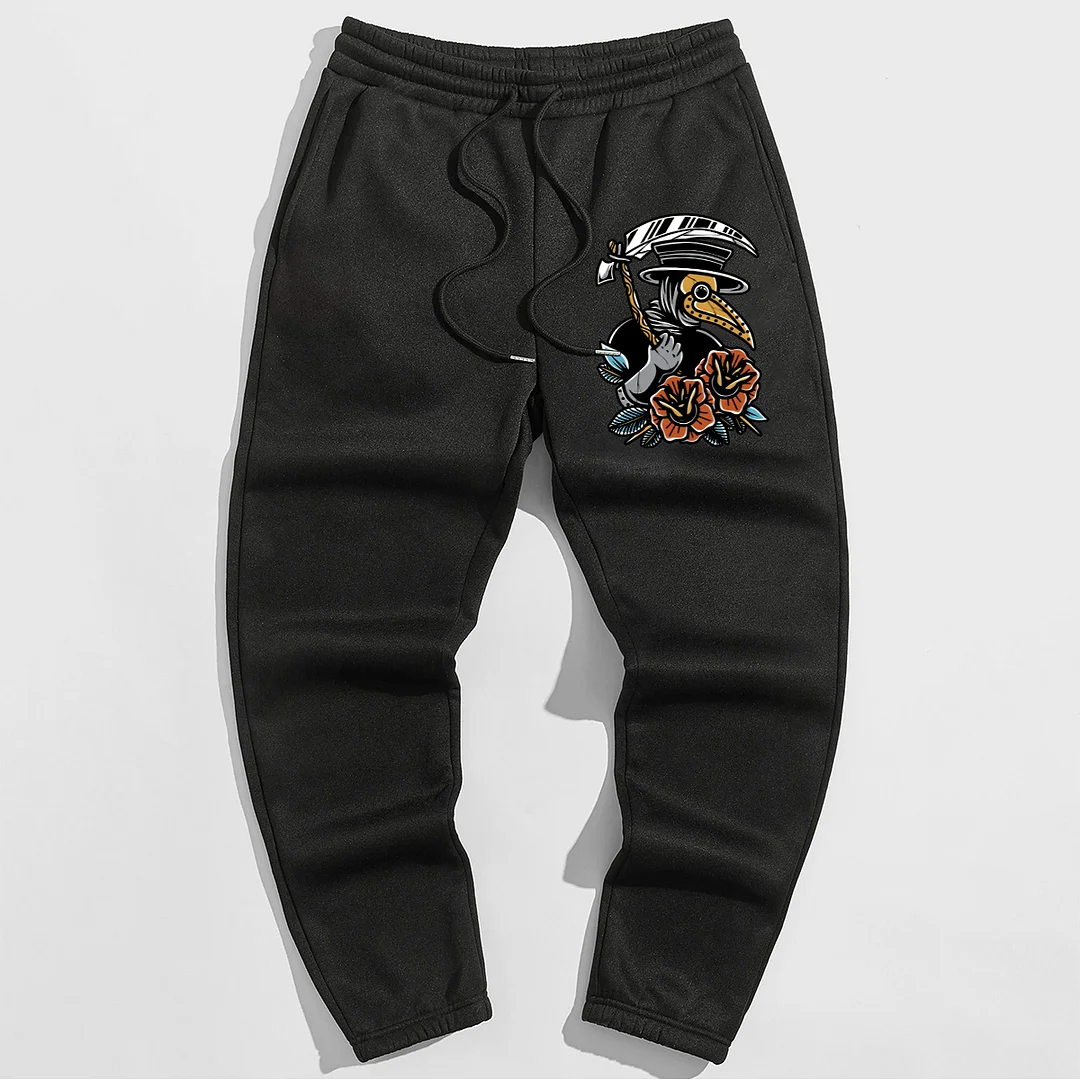 Plague Doctor Print Men's Sweatpants