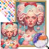 uk.everydayedeals (Limited Stock)Diamond Painting - Round AB Drills - Ice Cream Girl(45*65cm)