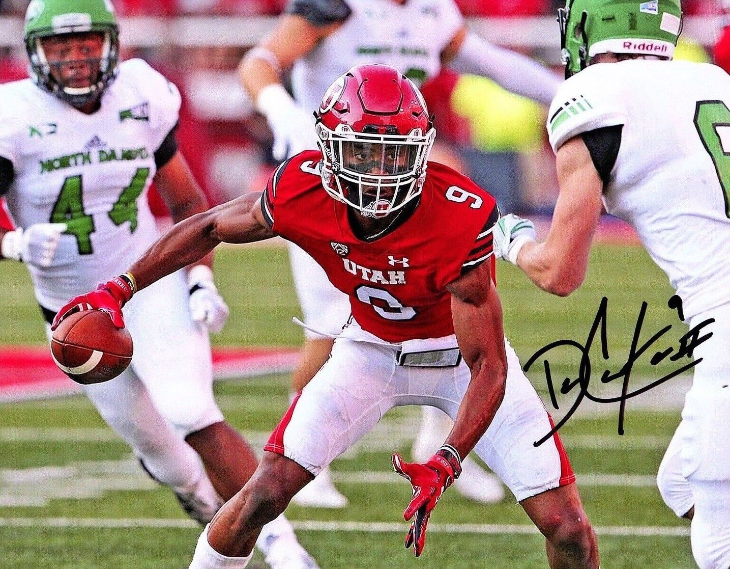 Darren Carrington Utah Utes signed autographed 8x10 football Photo Poster painting COA Oregon