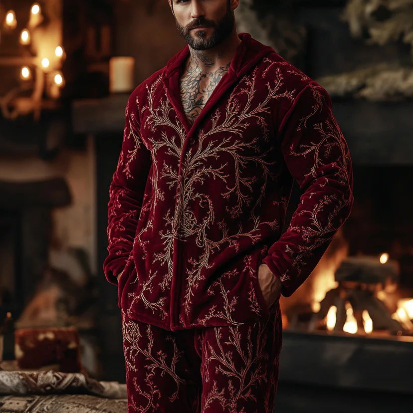 Men's Lux Velvet Pajamas Set-inspireuse