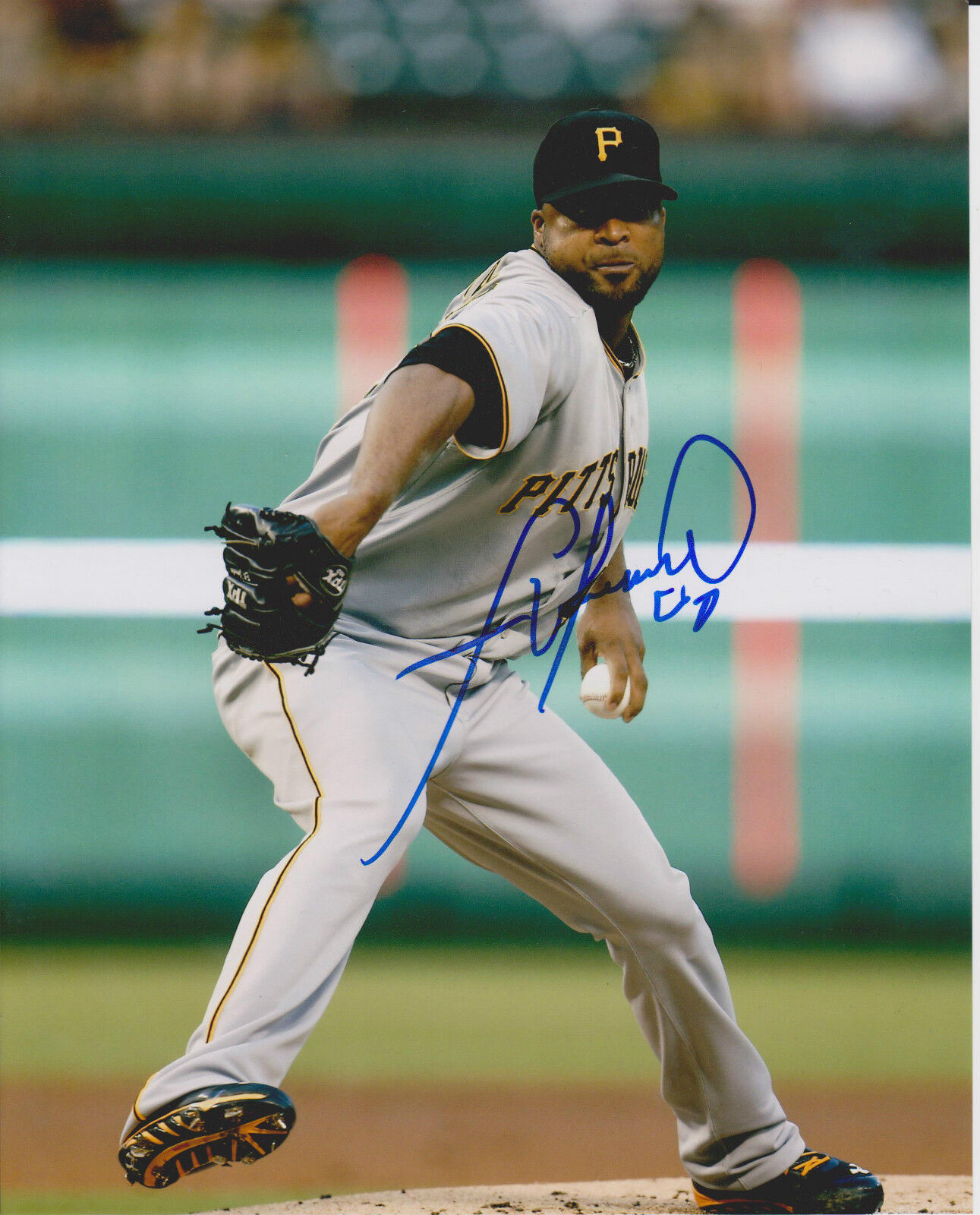 FRANCISCO LIRIANO signed Pittsburgh Pirates 8x10 Photo Poster painting