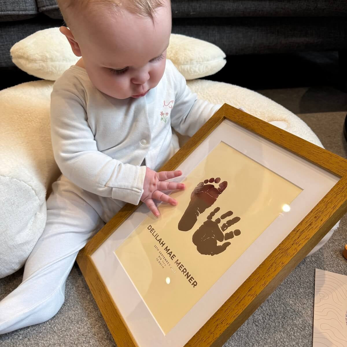 Loveyoufancy Custom Foiled Baby Hand & Footprint Art Frame