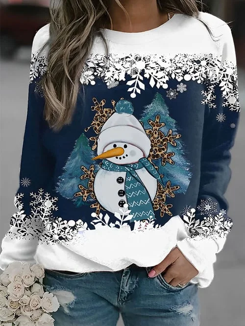 It's The Snowing Season Snowflake Long Sleeve Sweatshirt