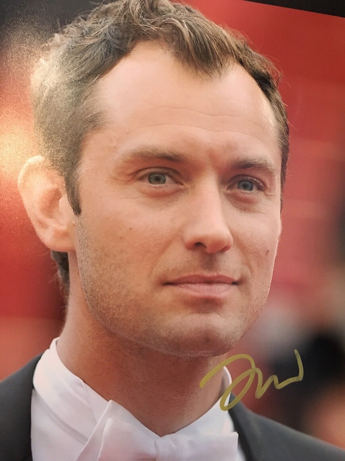 JUDE LAW - POPULAR BRITISH ACTOR - EXCELLENT SIGNED COLOUR Photo Poster paintingGRAPH