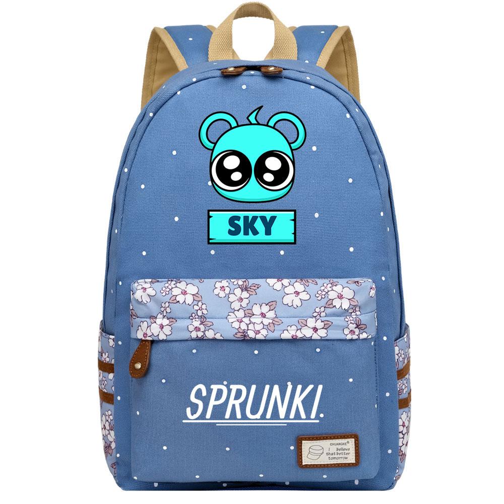 Mayoulove Sprunki Pattern Backpack Lightweight Design with Multiple Pockets for School Adventures-Mayoulove