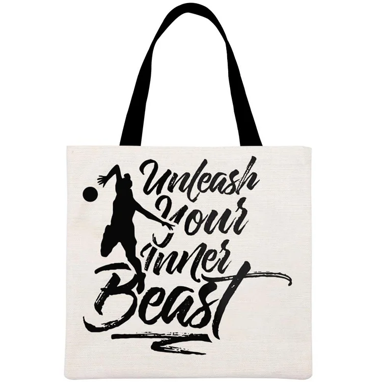 Unleash Your Inner Beast Printed Linen Bag-Annaletters