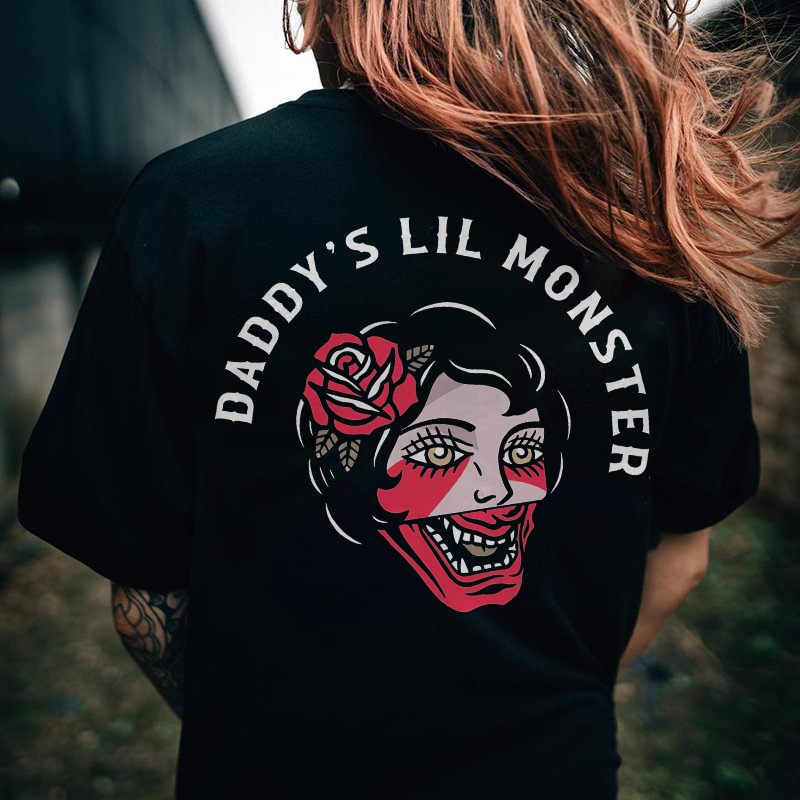 DADDY'S LIL MONSTER printed t-shirt designer