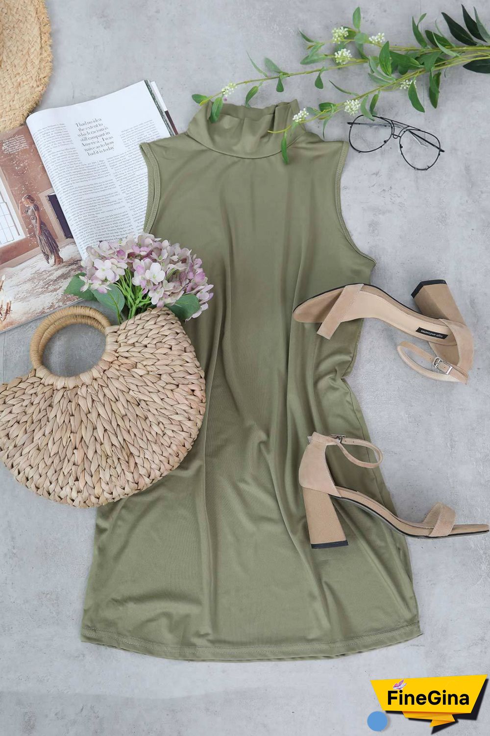 Casual Turtleneck Wine Red Qmilch Mini Dress