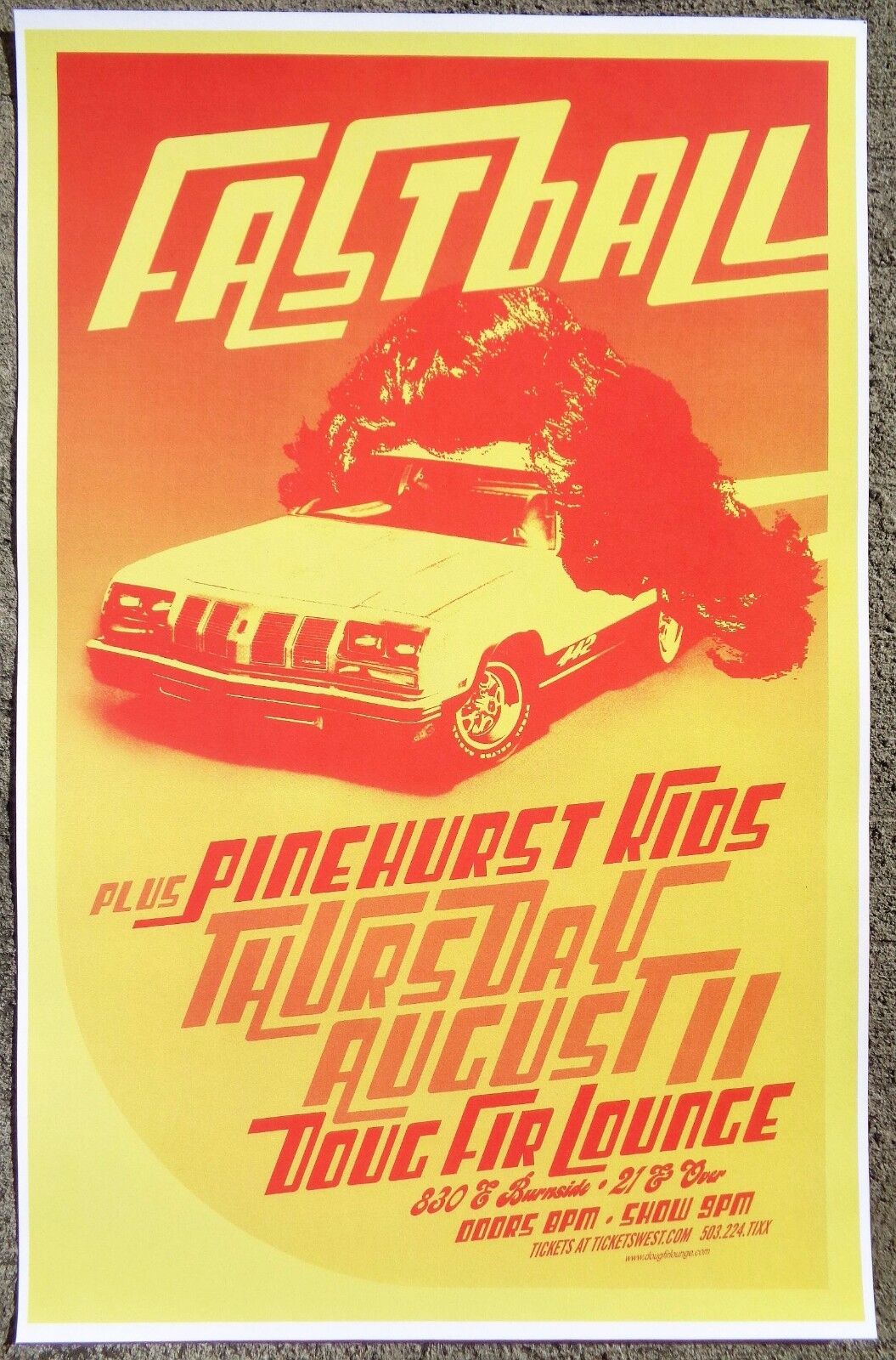 FASTBALL 2005 Gig POSTER Portland Oregon Concert