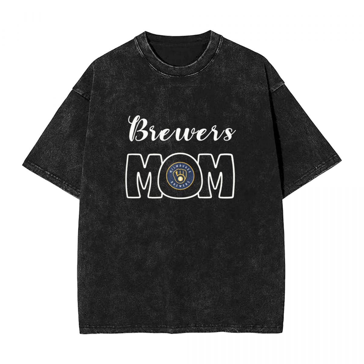Milwaukee Brewers Mom Printed Vintage Men's Oversized T-Shirt