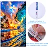 (US Only)5D DIY Full Round Drill Diamond Painting Beach Kit Home Decor Art Craft 40x70cm