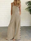 Empire Wide Leg Solid Color Jumpsuit
