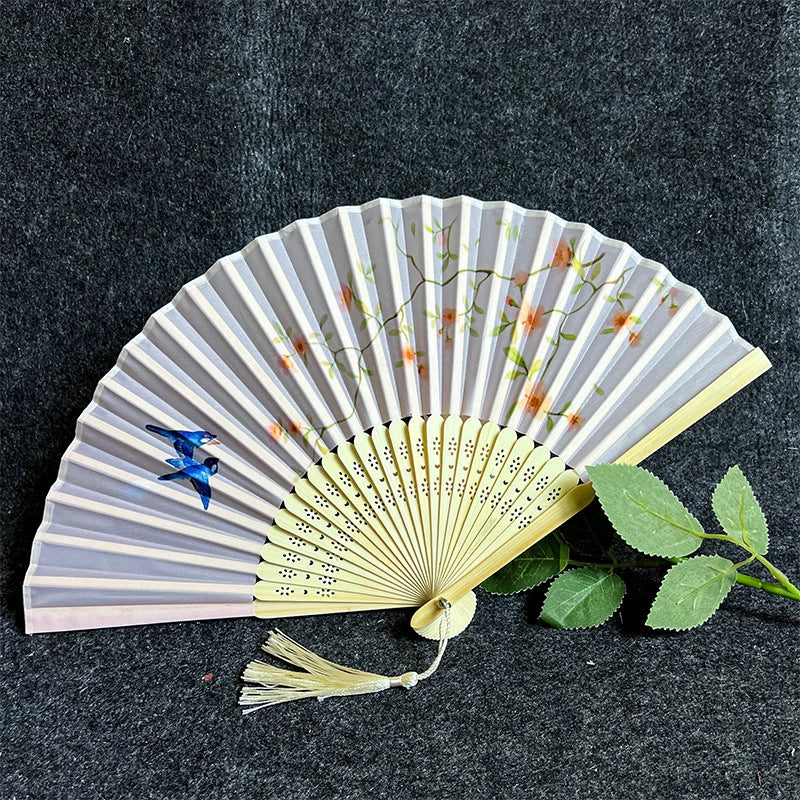 Antique Fan Folding Fan Men’s And Women’s Classical Dancing Fan Ancient Costume Performance Photography Hanfu Props Chinese Style Handmade Folding Fan