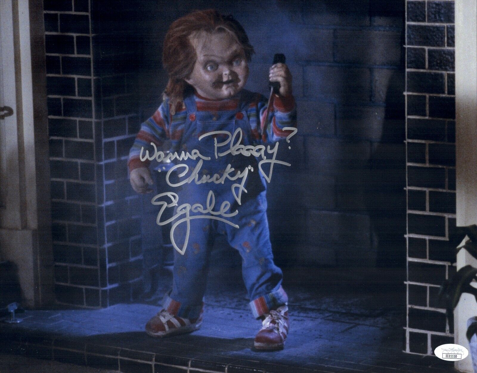 ED GALE Chucky Signed 11x14 Photo Poster painting Child's Play In Person Autograph JSA COA Cert