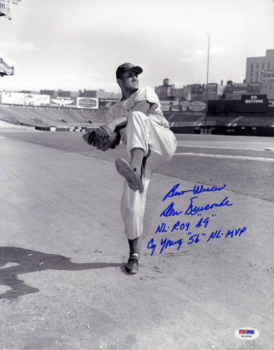 Don Newcombe SIGNED 11x14 Photo Poster painting Cy Young Brooklyn LA Dodgers PSA/DNA AUTOGRAPHED