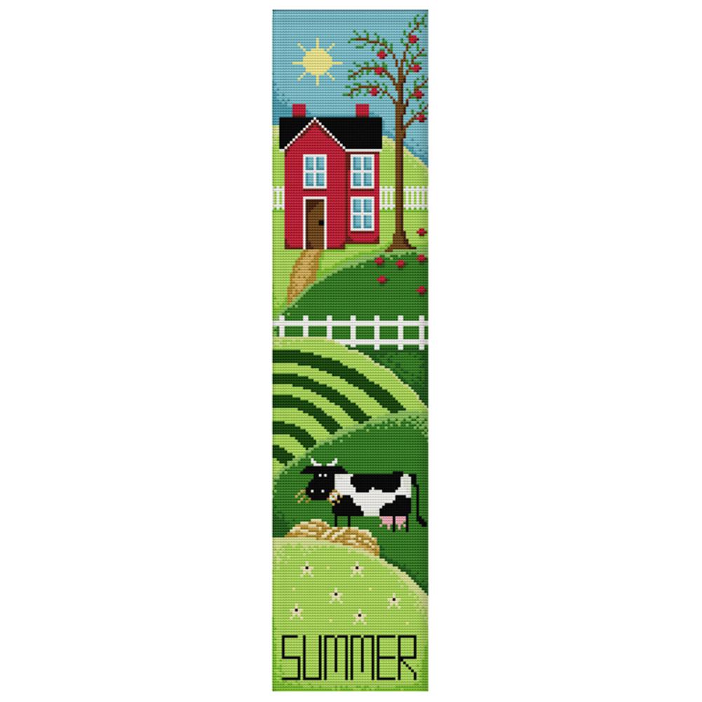 

Farmhouse - 14CT Stamped Cross Stitch - 16*55cm, 501 Original