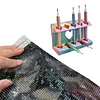 Support de rangement &agrave; d&eacute;coupes en forme de c&oelig;ur &agrave; 10 fentes, stylo &agrave; peinture multicolore et pince &agrave; &eacute;piler, support de rangement pour l&rsquo;organisation