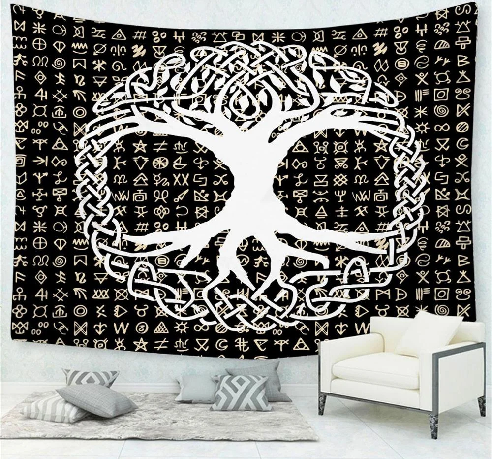 Sun Moon Mandala Tapestry Wall Hanging Tapestry Wing Wall Carpets Dorm Decor Psychedelic Beach Towel