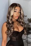 New Brown 360 Lace Frontal Wig Body Wave Human Hair Wigs
