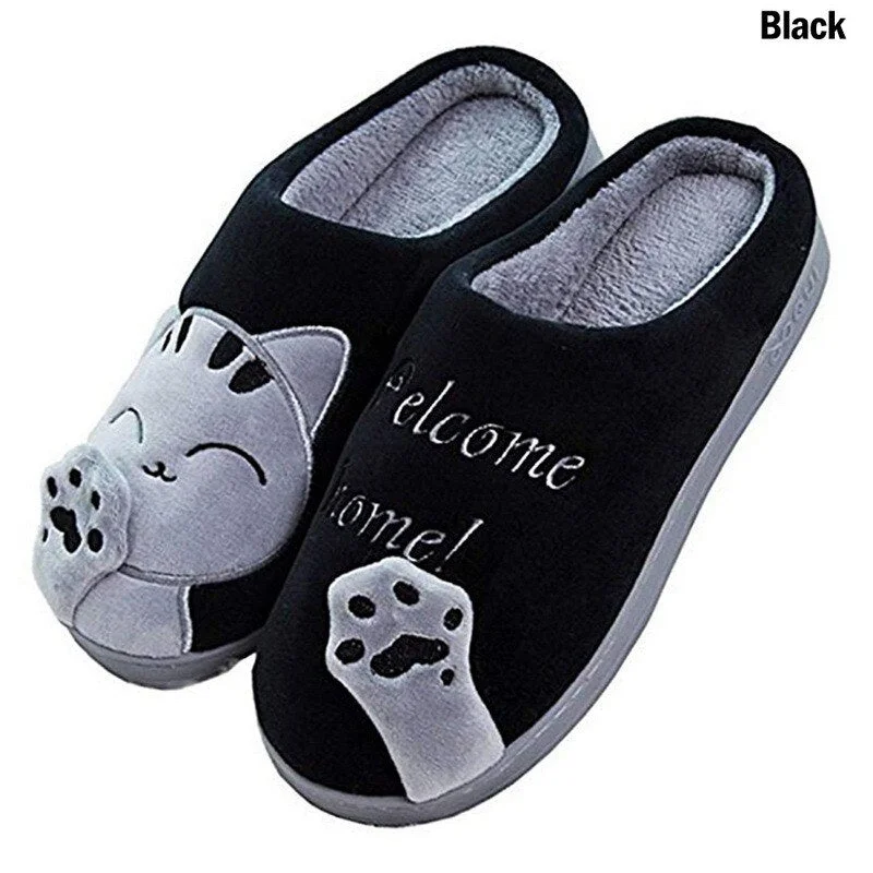 Cute Plush Home Indoor Slippers Winter Warm Cotton Women's Slippers Light Weight Soft Comfortable Men Slides Platform Shoes 2021