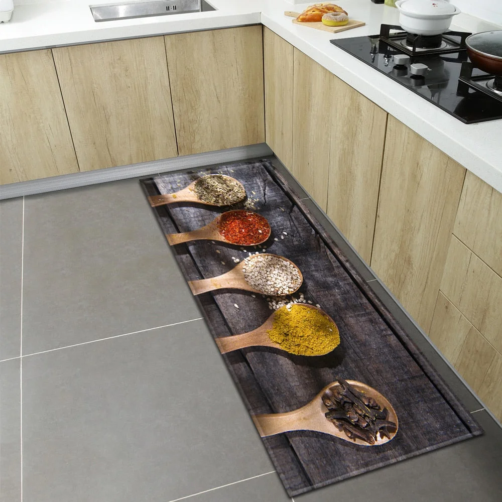 Nordic Kitchen Mat Home Entrance Doormat Bedroom Living Room Decoration Long Rug Hallway Bathroom Balcony Floor Anti-Slip Carpet