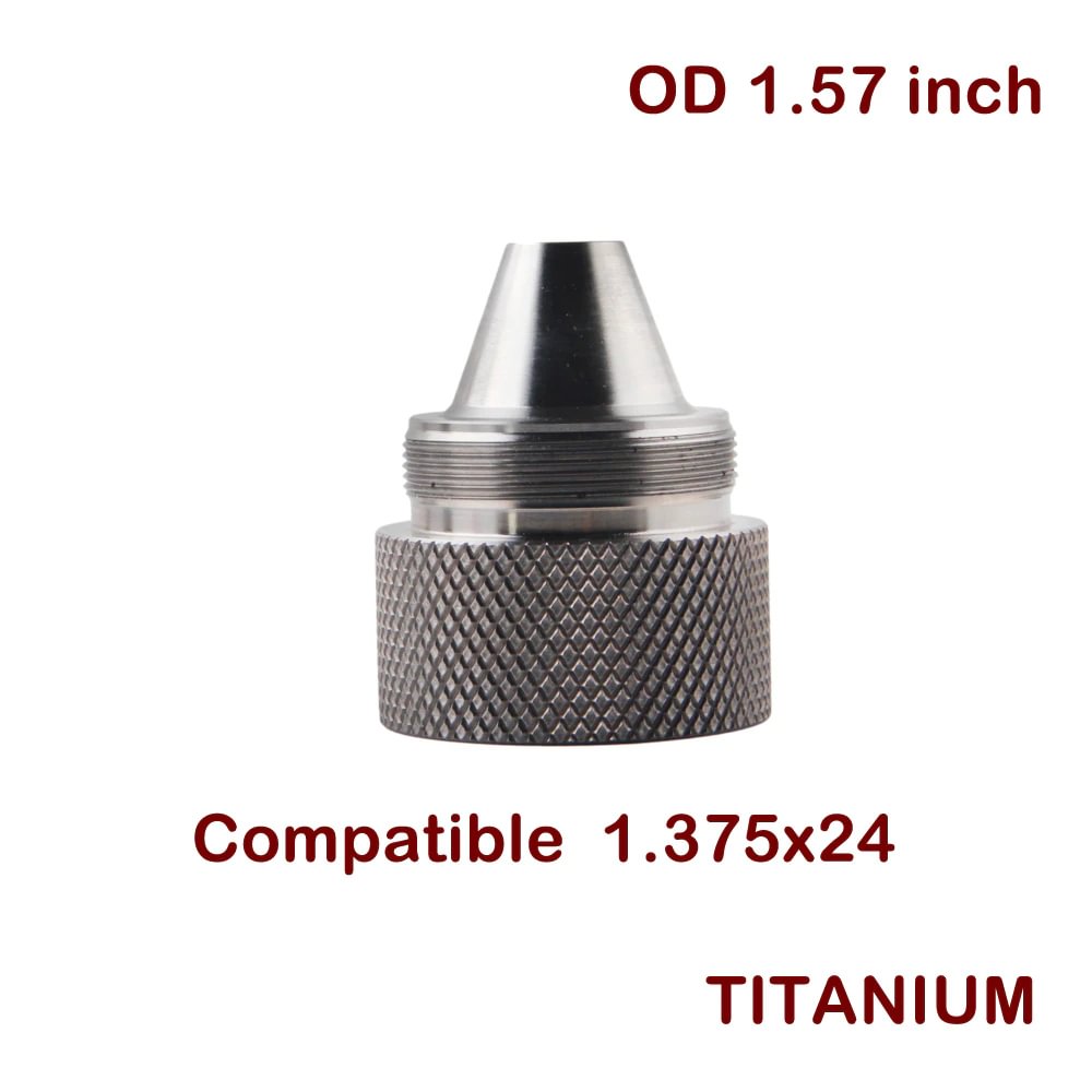 1.375x24 titanium end cap screw cups Baffle adpater 1/2x28 5/8x24 for Solvent Cleaning Filter QT119 mst s