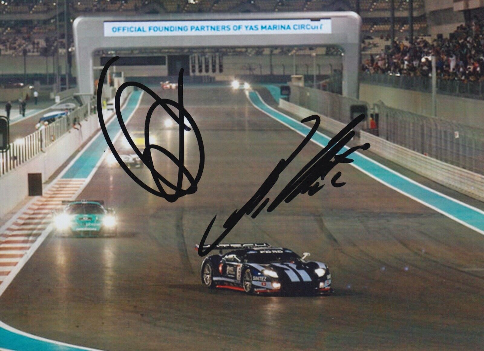 Thomas Mutsch and Romain Grosjean Hand Signed 7x5 Photo Poster painting - FIA GT Championship 25