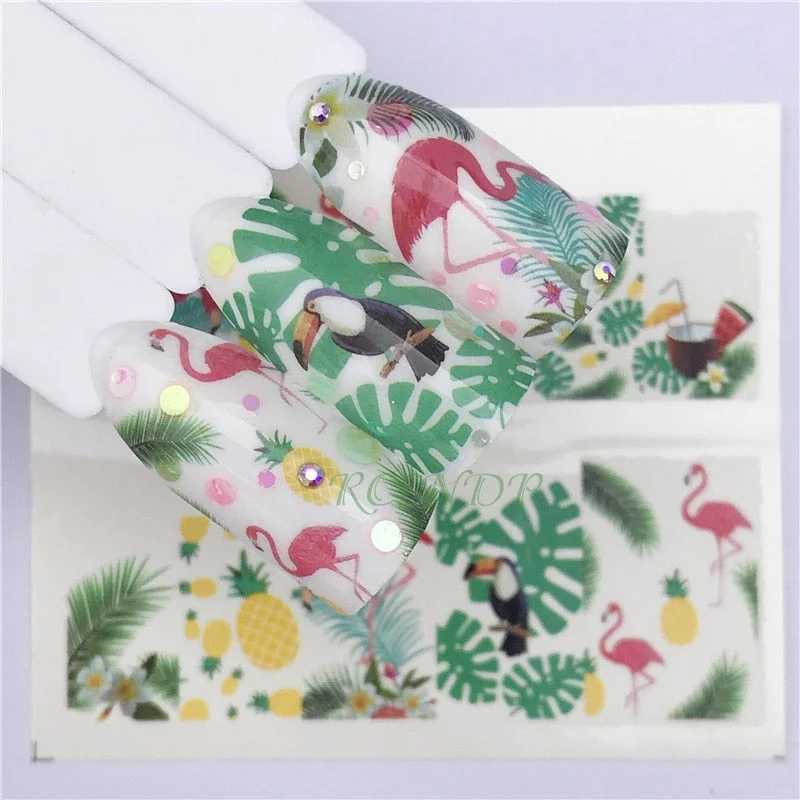 Nail sticker art decoration slider love heart adhesive design Water decals manicure lacquer accessoires polish foil