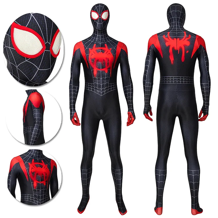 Miles Morales Suit Into The Spider Verse Black Bodysuit