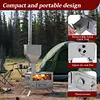[US Local Warehouse] Hot Tent Stove with Chimney Pipe Portable Camp Stove with Oven Burning Fireplace for Outdoor Heating & Cooking Ice Fishing Hunting (Conventional)