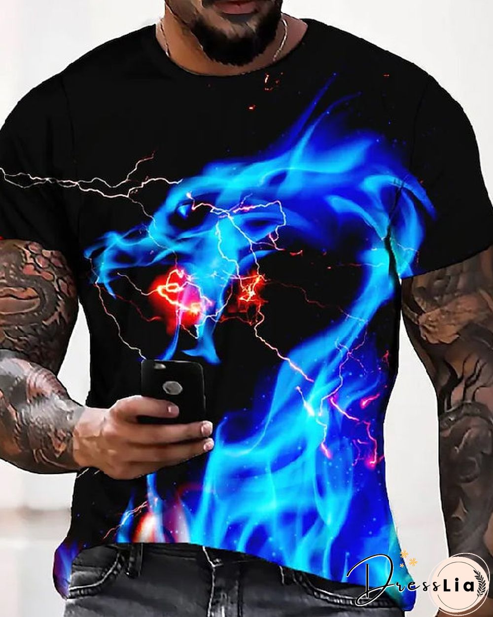 Hot Sale Men's 3D Printed Casual Short Sleeve Printed T-Shirt