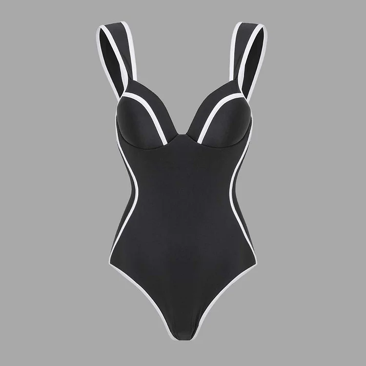 Body Shaping Buttoned Tummy Control One-Piece Swimsuit and Skirt