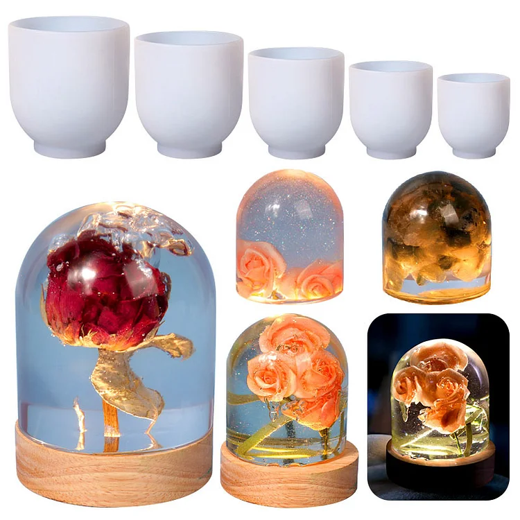 Cubic Half Cylinder Decorative Ornaments Resin Molds CrazyMold